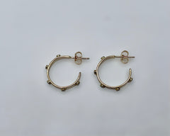 Antoinette's earrings yellow gold and white diamonds