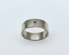 ZEUS RING WHITE GOLD WITH PINK SAPPHIRE