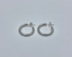 MACHINED HOOPS STERLING SILVER