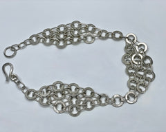 Chainmail necklace sterling silver
