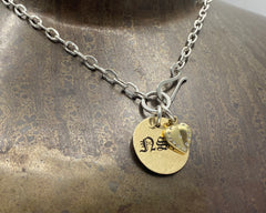 BASEERA'S NECKLACE YELLOW GOLD AND STERLING SILVER