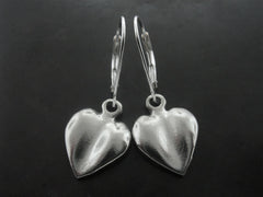 Heart Earrings Sterling Silver