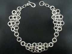 Chainmail necklace sterling silver