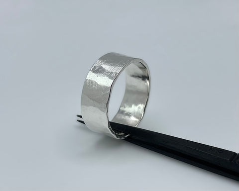 Zeus Ring 8mm wide sterling silver