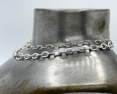 MiXED LINK 14/18/16 NECKLACE STERLING SILVER