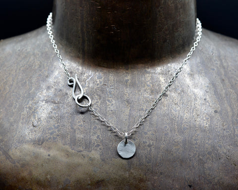Disc Charm Necklace sterling silver