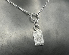 FORGED TAG NECKLACE STERLING SILVER