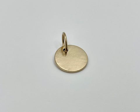 DISC charm YELLOW GOLD