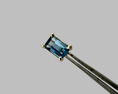 BLUE DREAM STUDS TOPAZ AND YELLOW GOLD