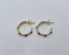 Theresa's Earrings Yellow gold and blue zircon