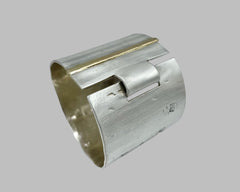 2"Forged cuff with clasp sterling silver and yellow gold