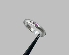 ATHENA RING WHITE GOLD WITH PINK SAPPHIRES