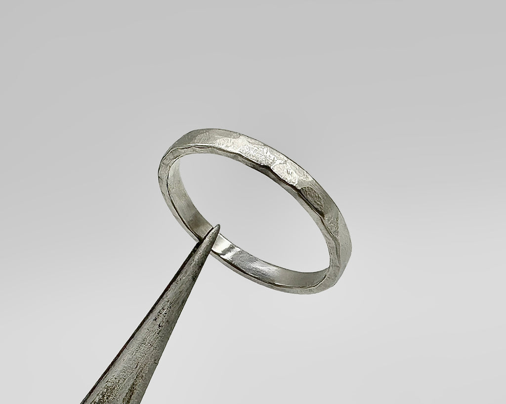 ZEUS  RING  WHITE GOLD 2mm WIDE