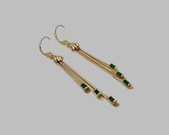 GREEN DREAM EARRINGS YELLOW GOLD AND EMERALDS