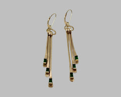 GREEN DREAM EARRINGS YELLOW GOLD AND EMERALDS