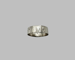 COSMOS RING WHITE GOLD 7MM WIDE