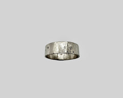 COSMOS RING WHITE GOLD 7MM WIDE