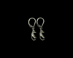 kitty earrings sterling silver