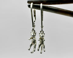 kitty earrings sterling silver