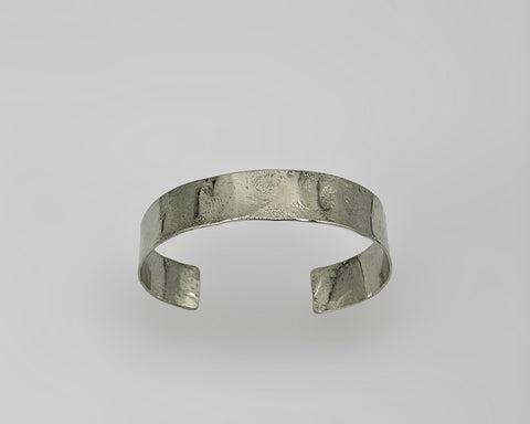 FORGED HALF-INCH CUFF 24KT WHITE GOLD PLATE