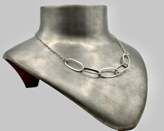 JOLIE LINK ID 3/14 NECKLACE STERLING SILVER