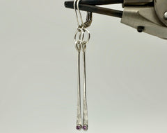 ISKRA EARRINGS STERLING SILVER AND LILAC SAPPHIRES