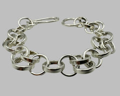 ATLANTIS SINGLE DOUBLE LINK BRACELET STERLING SILVER