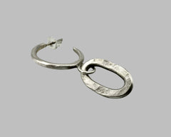 JOLIE LINK HOOP STERLING SILVER