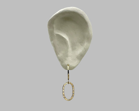 JOLIE LINK HOOP EARRING YELLOW GOLD AND WHITE DIAMONDS