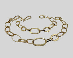 MIXED LINK BRACELET 18/16/12 YELLOW GOLD