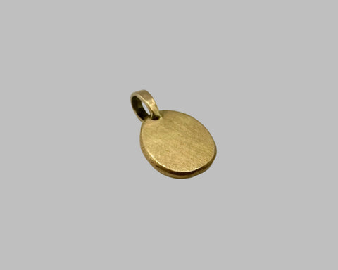 ORGANIC OVAL CHARM YELLOW GOLD