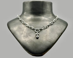 SKULL ICON NECKLACE STERLING SILVER