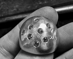 MICHELLE'S RING PINK SAPPHIRES AND STERLING SILVER