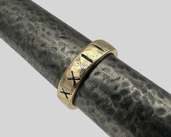 DUO BAND YELLOW GOLD 5MM WIDE