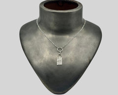 FORGED TAG NECKLACE STERLING SILVER