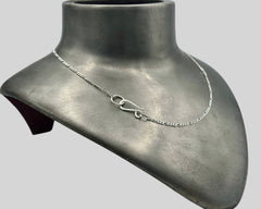 Figaro Link Necklace Sterling Silver
