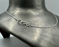 Figaro Link Necklace Sterling Silver