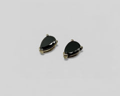 BLACK DREAM STUDS BLACK DIAMOND AND YELLOW GOLD