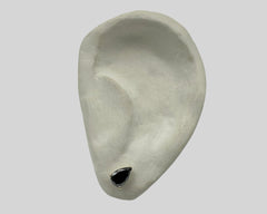 BLACK DREAM STUDS BLACK DIAMOND AND YELLOW GOLD