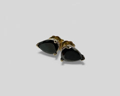 BLACK DREAM STUDS BLACK DIAMOND AND YELLOW GOLD