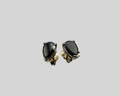BLACK DREAM STUDS BLACK DIAMOND AND YELLOW GOLD