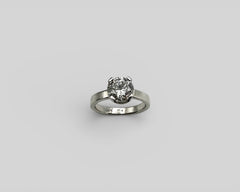 DUSHA RING PLATINUM AND WHITE DIAMOND