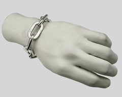 Pitbull Link Bracelet Sterling Siver