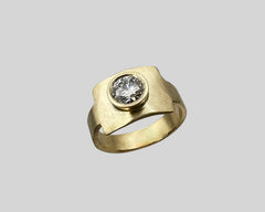 BYZANTIUM DRIFT RING YELLOW GOLD AND WHITE DIAMOND