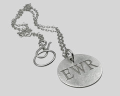 LARGE DISC ON BABY CHAIN STERLING SILVER