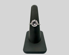 ROSE DE FRANCE SOLITAIRE RING - 14KT WHITE GOLD & ROSE DE FRANCE