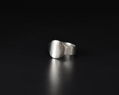 Circle ID Ring White Bronze