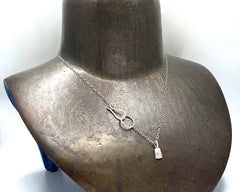 FORGED TAG NECKLACE STERLING SILVER
