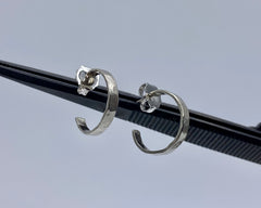 FORGED HOOPS # 4 WHITE GOLD
