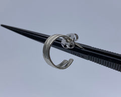 FORGED HOOPS # 4 WHITE GOLD